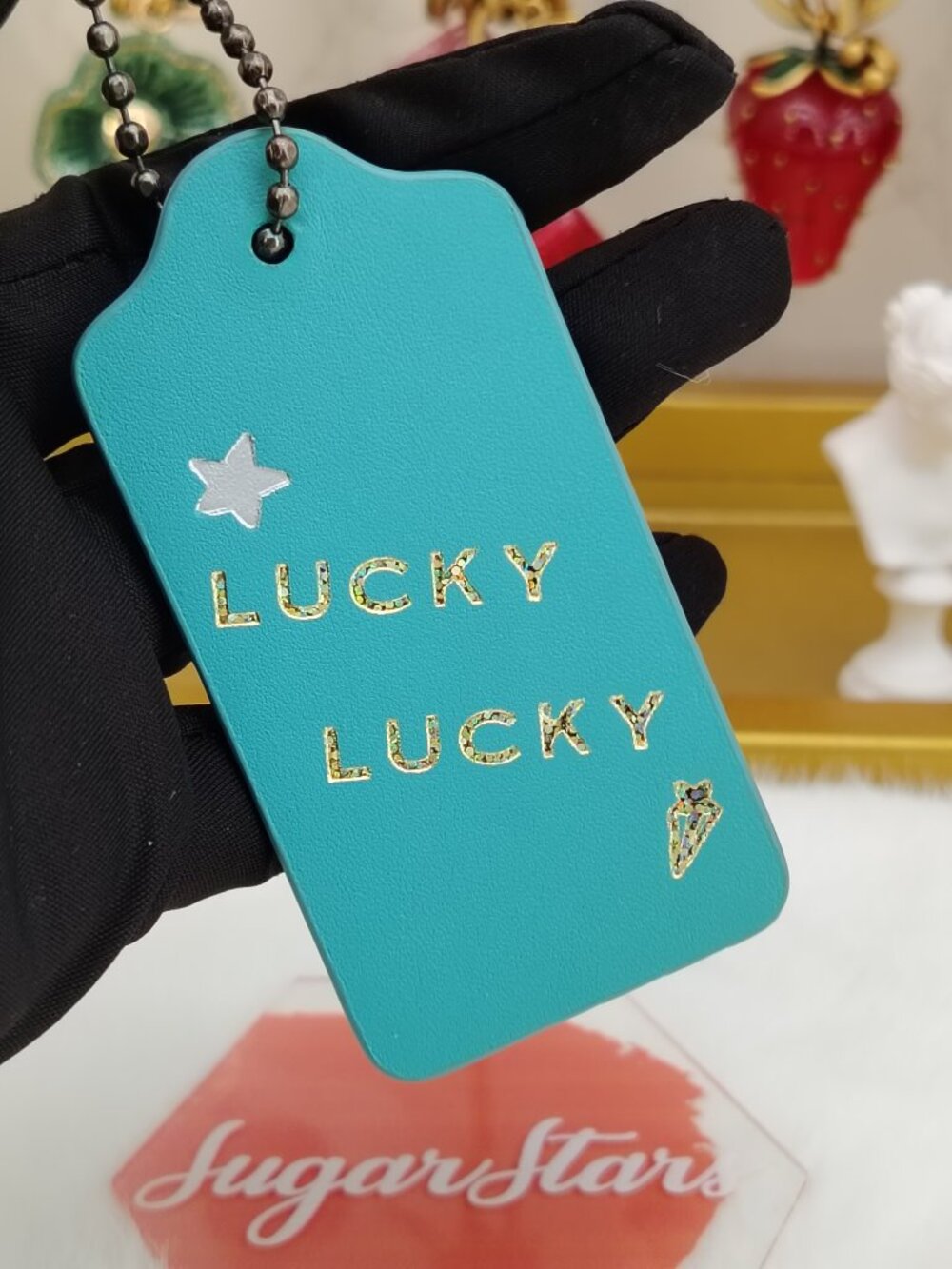 Coach tag bag charm